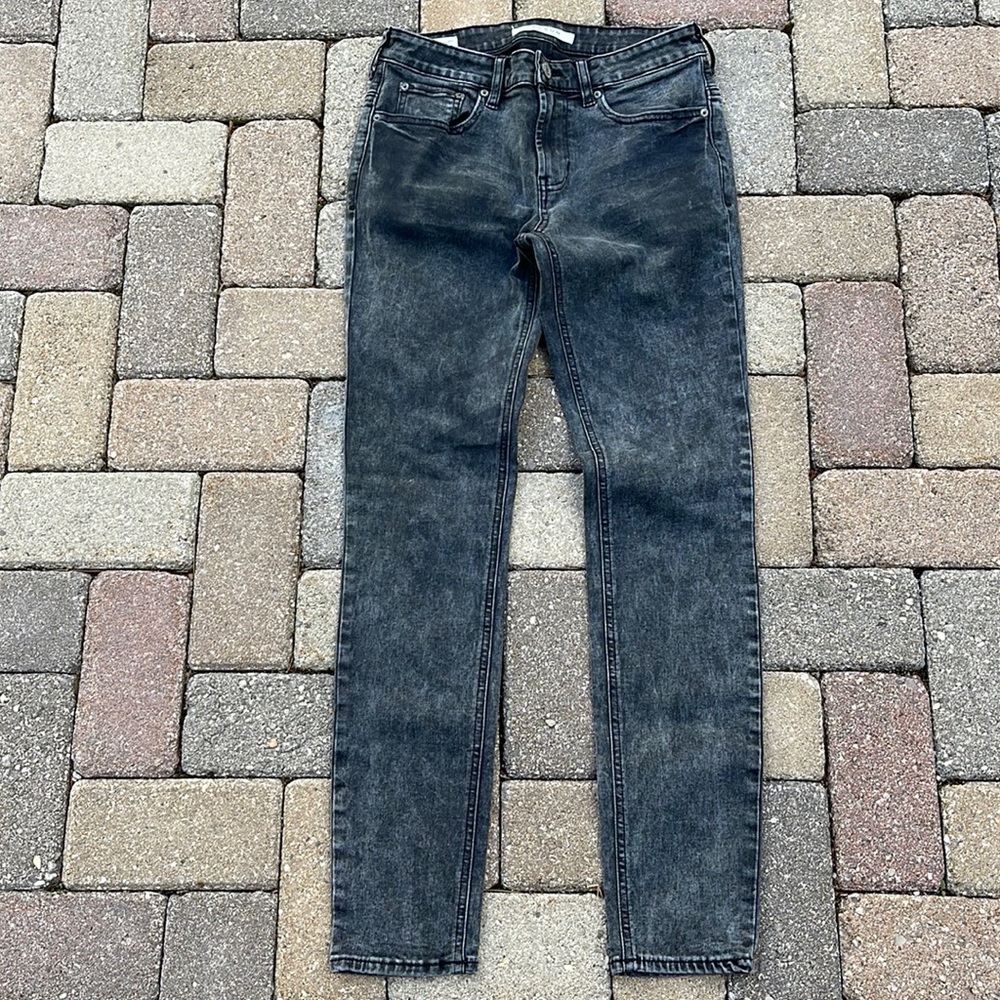 PACSUN Stacked Skinny Black Jeans 28x30
